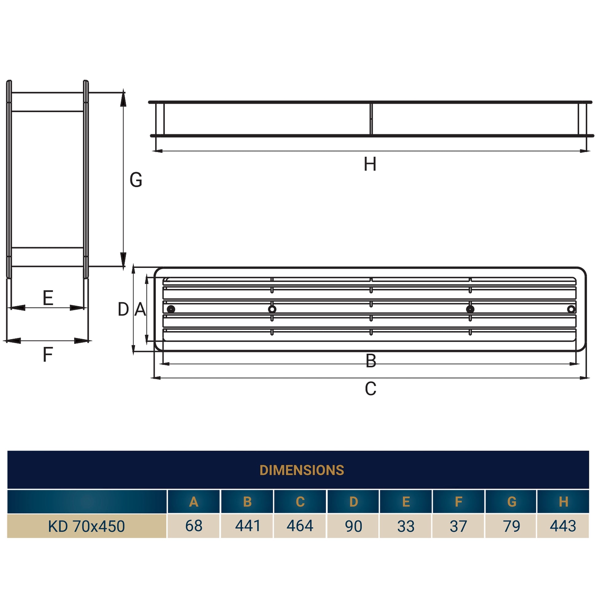 Door Louvre Vent KD 70mm—450mm - Best4Trade-Retail