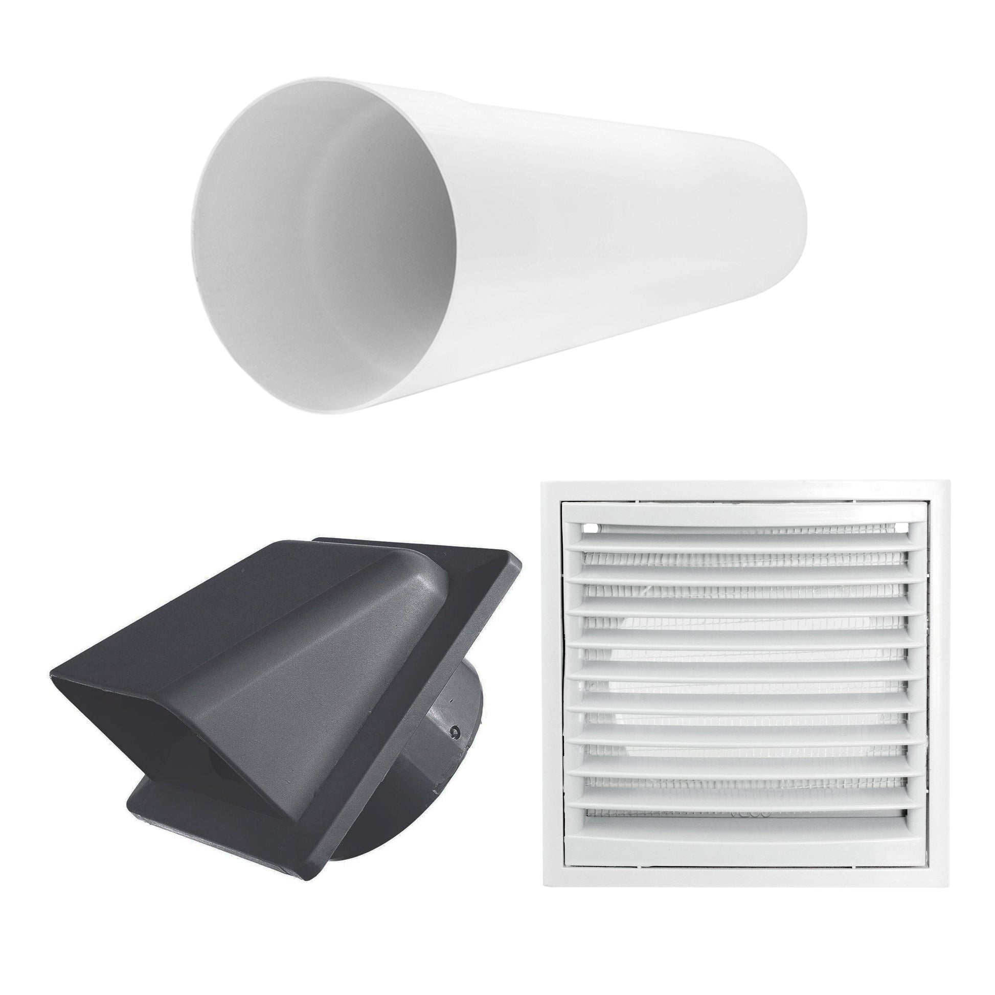 Through Wall Ventilation Kit Louvre Vent VC-KR0153 with Graphite External Vent - Best4Trade-Retail OTHER