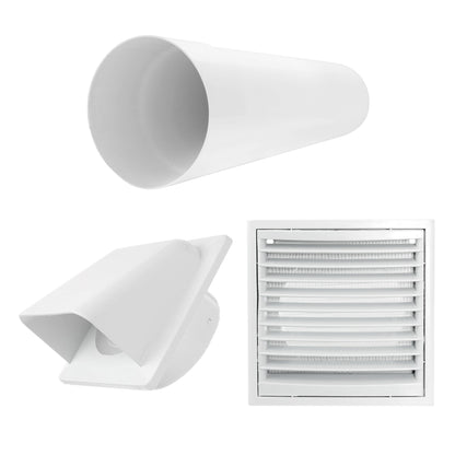Through Wall Ventilation Kit Louvre Vent VC-KR0153 with White External Vent - Best4Trade-Retail OTHER