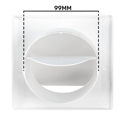 External White Louvre Vent  KRD/100 fi100mm - Best4Trade-Retail