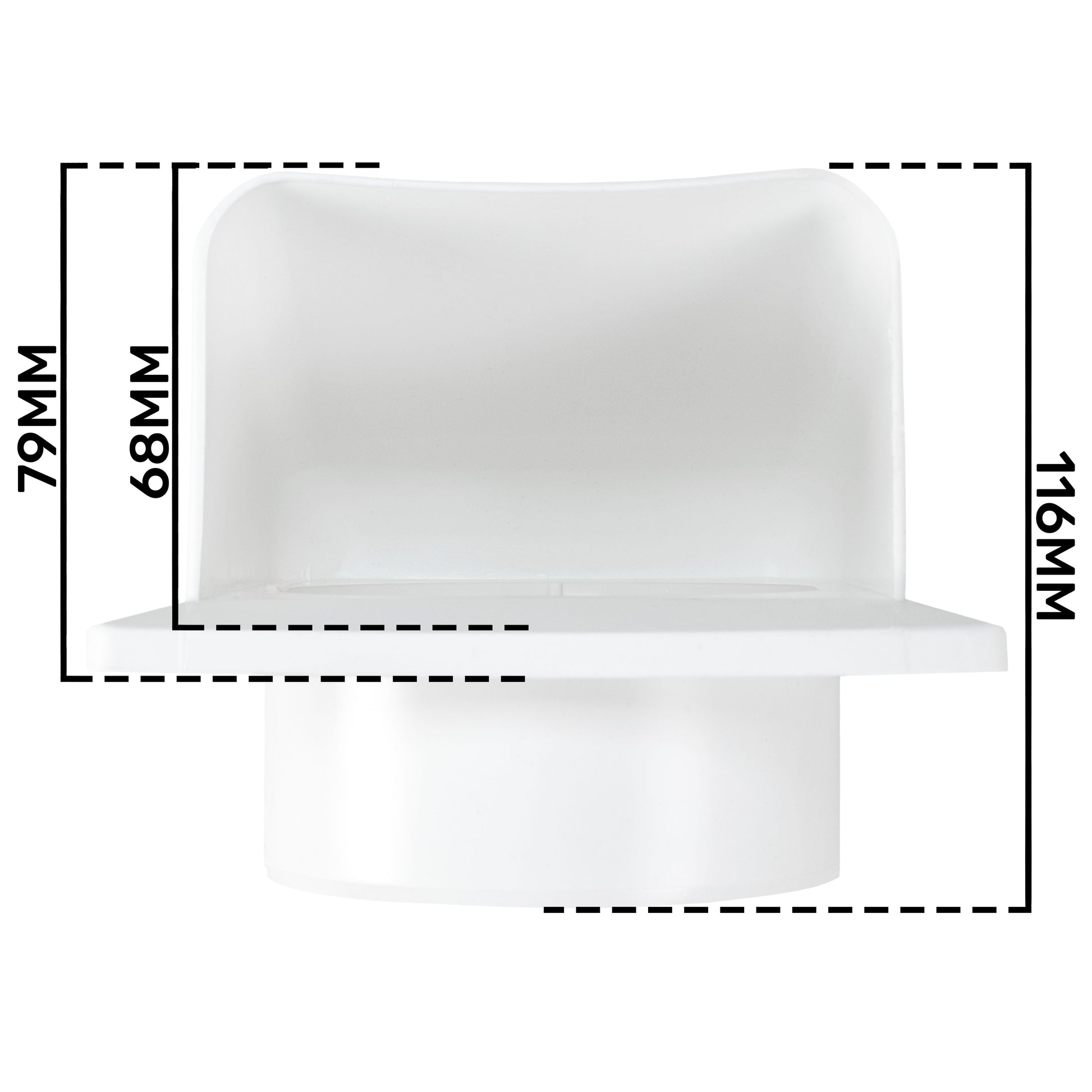 External White Louvre Vent  KRD/100 fi100mm - Best4Trade-Retail