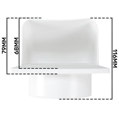 External White Louvre Vent  KRD/100 fi100mm - Best4Trade-Retail