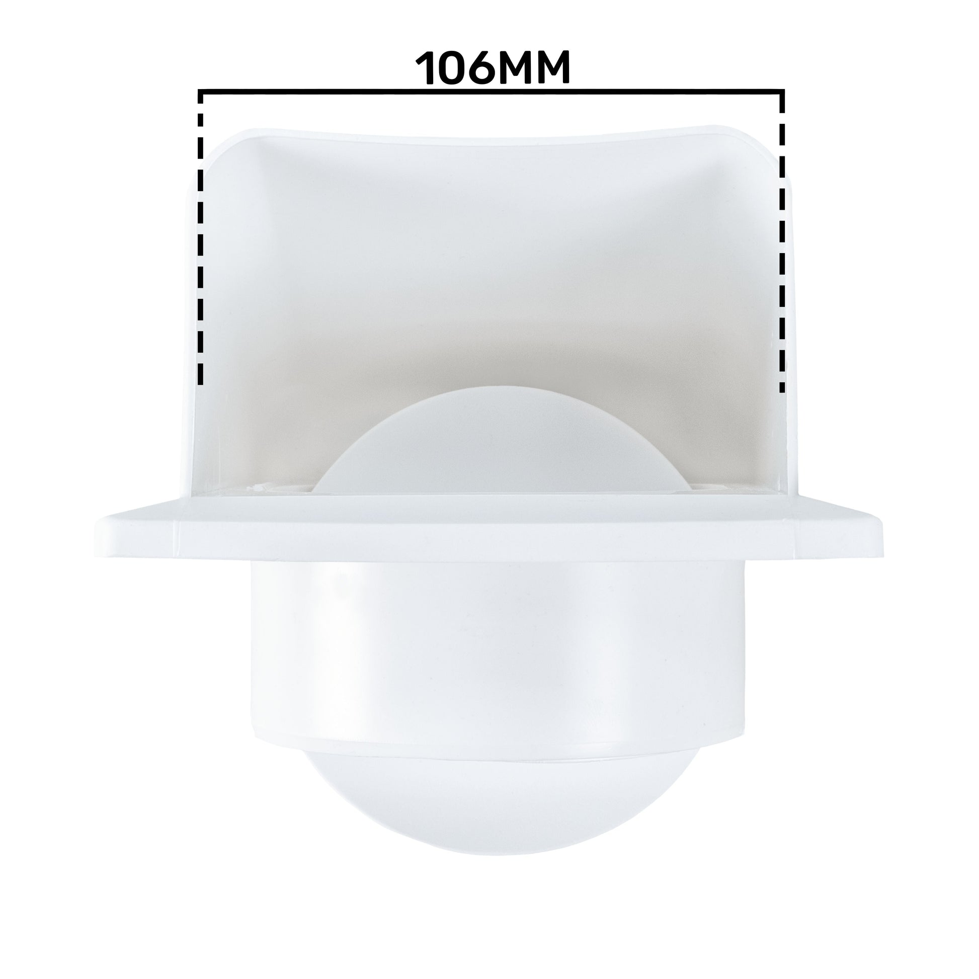 External White Louvre Vent  KRD/100 fi100mm - Best4Trade-Retail