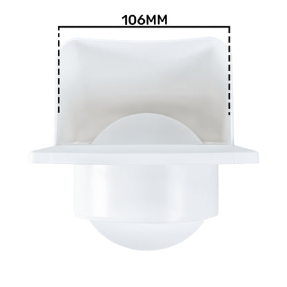 External White Louvre Vent  KRD/100 fi100mm - Best4Trade-Retail
