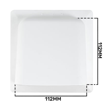 External White Louvre Vent  KRD/100 fi100mm - Best4Trade-Retail