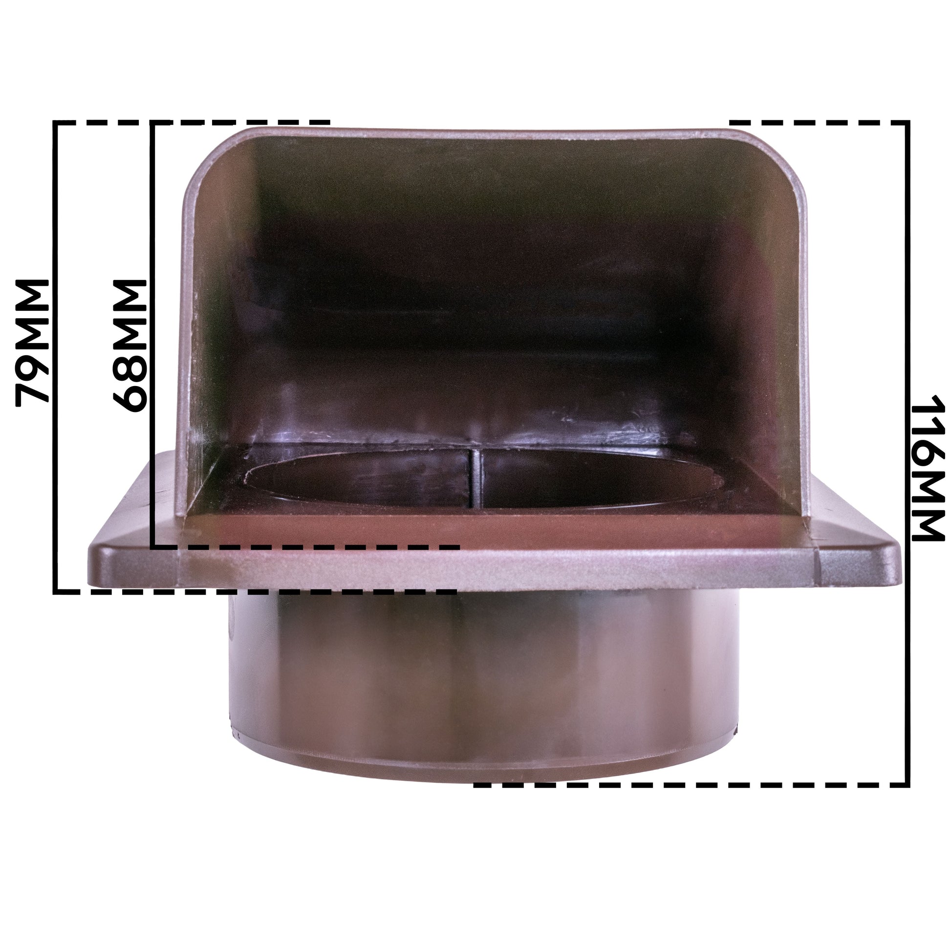 External Brown Louvre Vent  KRD/100B fi100mm - Best4Trade-Retail
