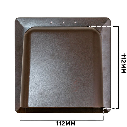 External Brown Louvre Vent  KRD/100B fi100mm - Best4Trade-Retail