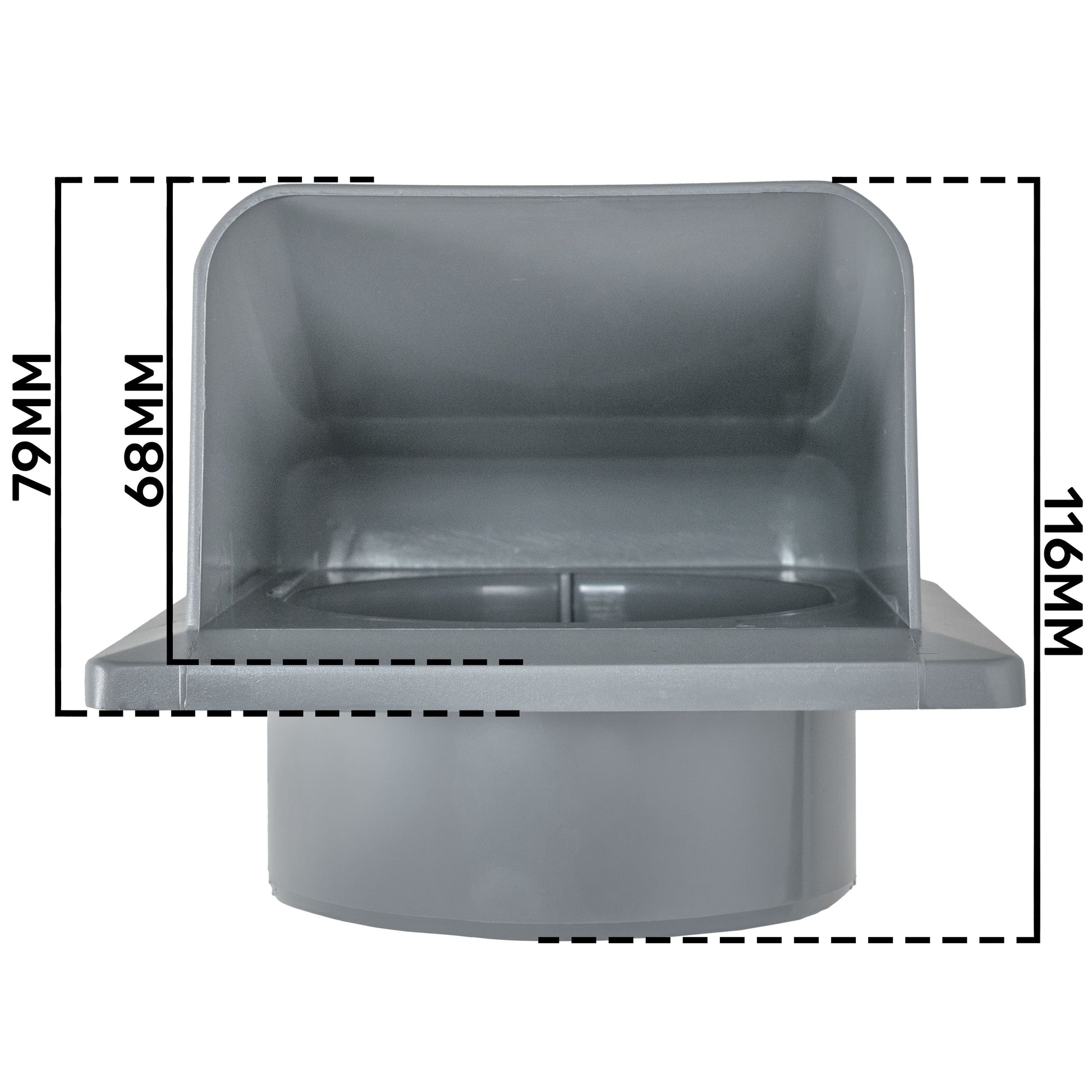 External Graphite Louvre Vent KRD/100G fi100mm - Best4Trade-Retail