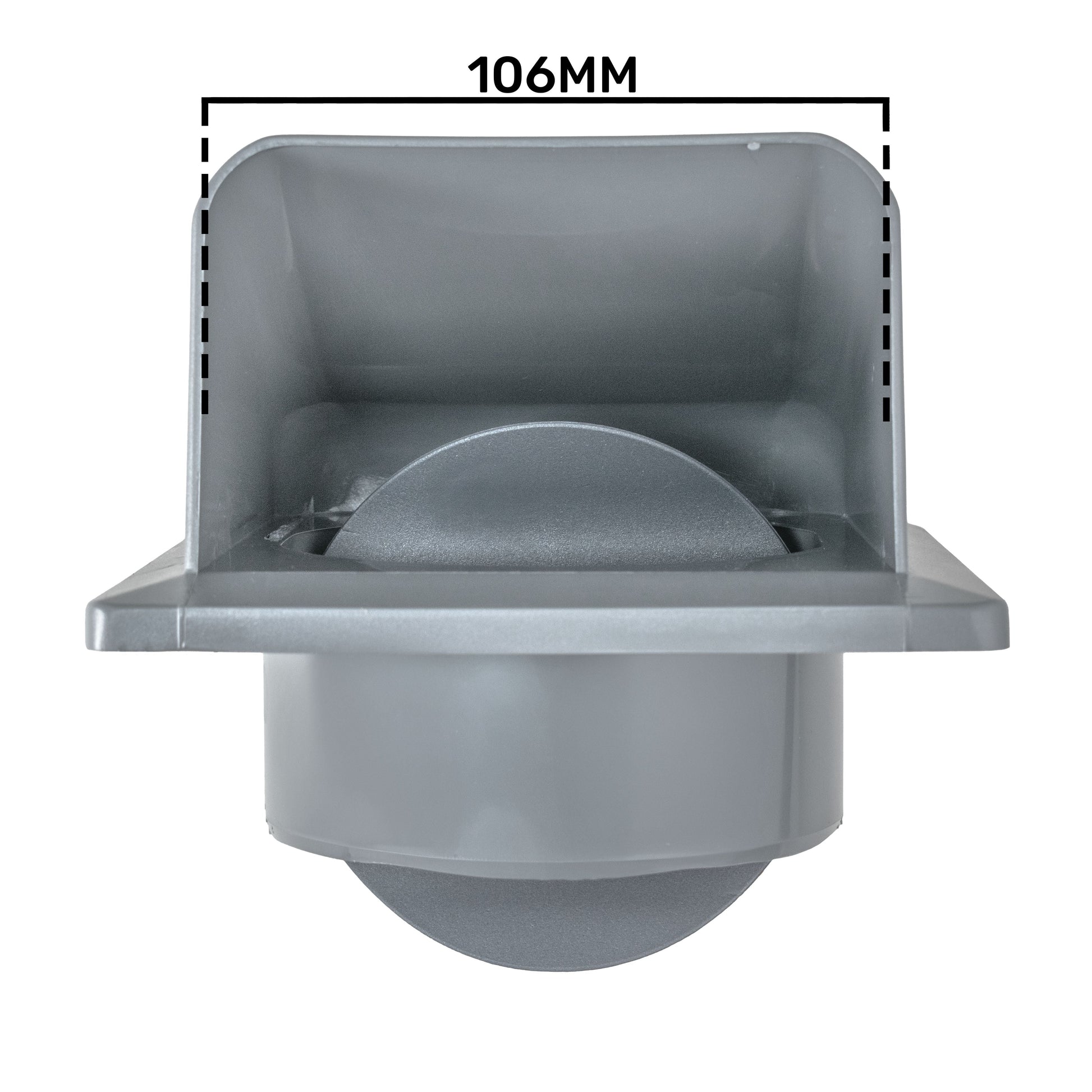 External Graphite Louvre Vent KRD/100G fi100mm - Best4Trade-Retail