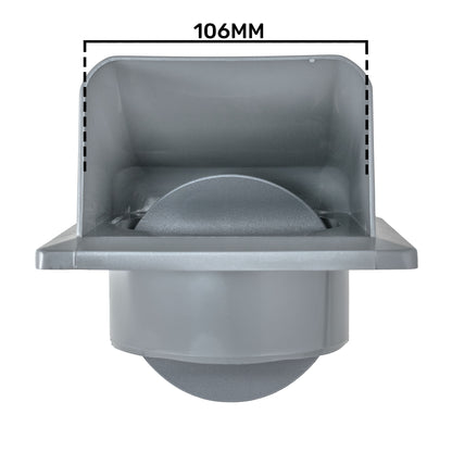 External Graphite Louvre Vent KRD/100G fi100mm - Best4Trade-Retail