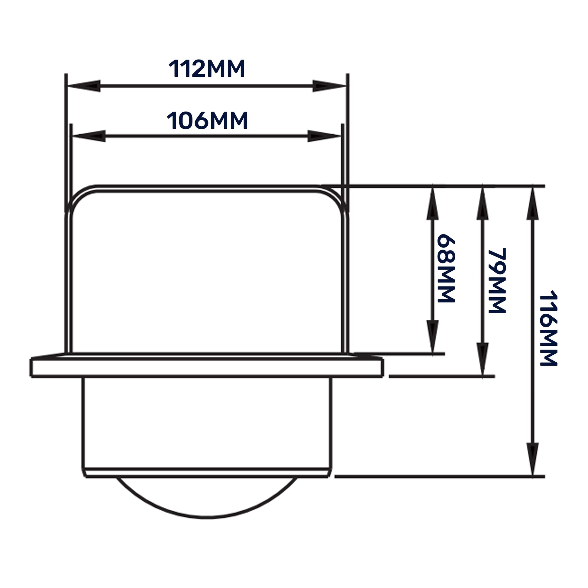 External Graphite Louvre Vent KRD/100G fi100mm - Best4Trade-Retail
