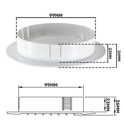 Louvre Vent KRO 100 With Fly Mesh - Best4Trade-Retail