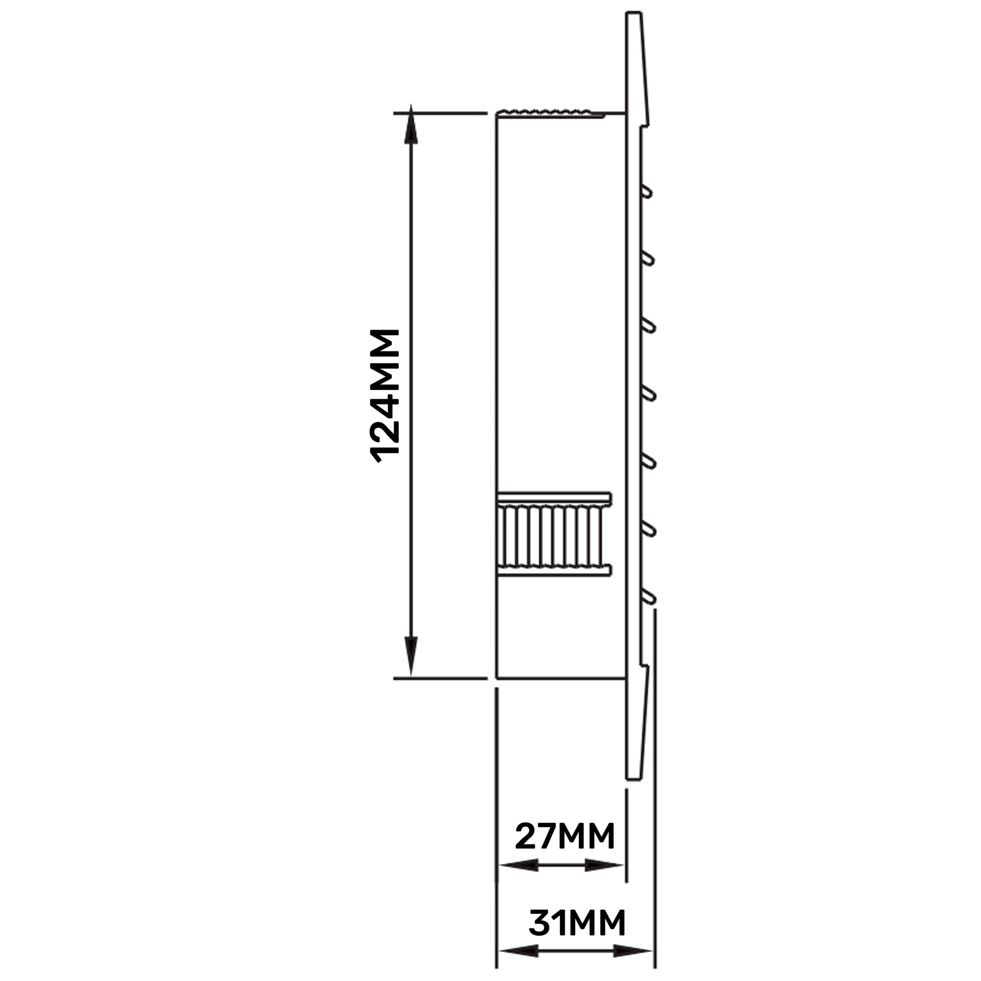 Louvre Vent KRO 125 With Fly Mesh - Best4Trade-Retail