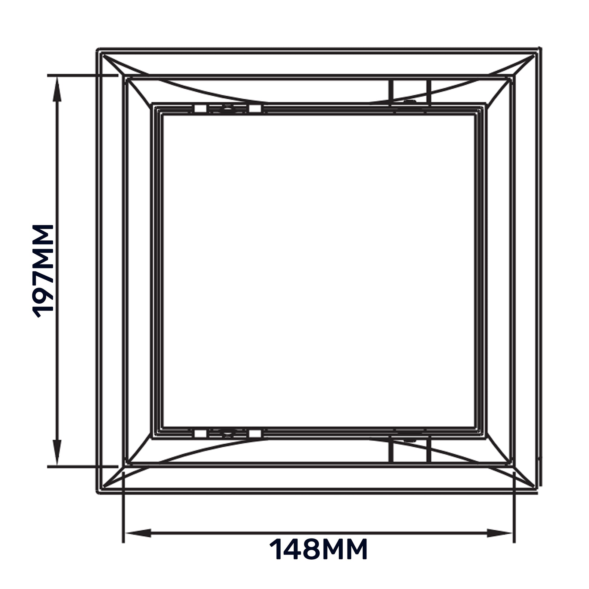 Access Panel Door PP, White 150mm x 200mm - Best4Trade-Retail