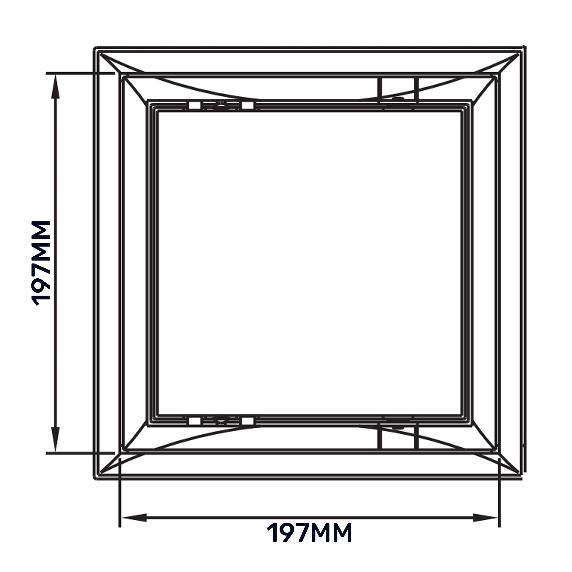 Access Panel Door PP, White 200mm x 200mm - Best4Trade-Retail
