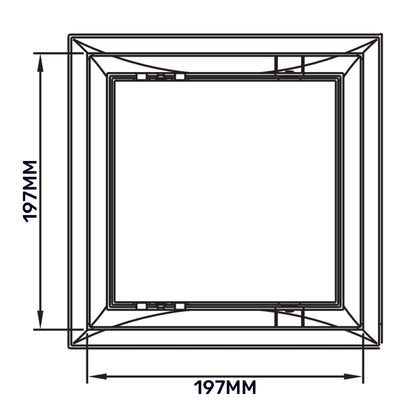 Access Panel Door PP, White 200mm x 200mm - Best4Trade-Retail