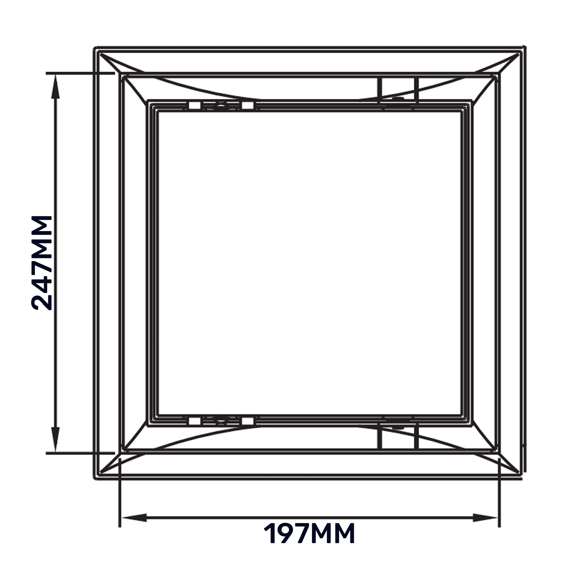 Access Panel Door PP, White 200mm x 250mm - Best4Trade-Retail
