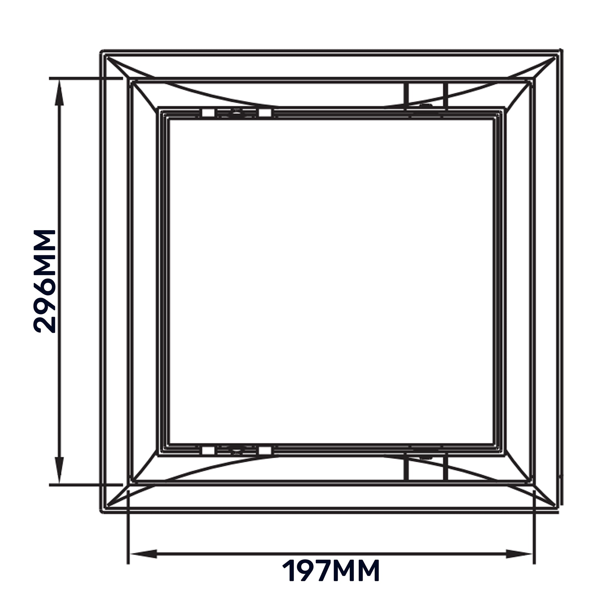 Access Panel Door PP, White 200mm x 300mm - Best4Trade-Retail