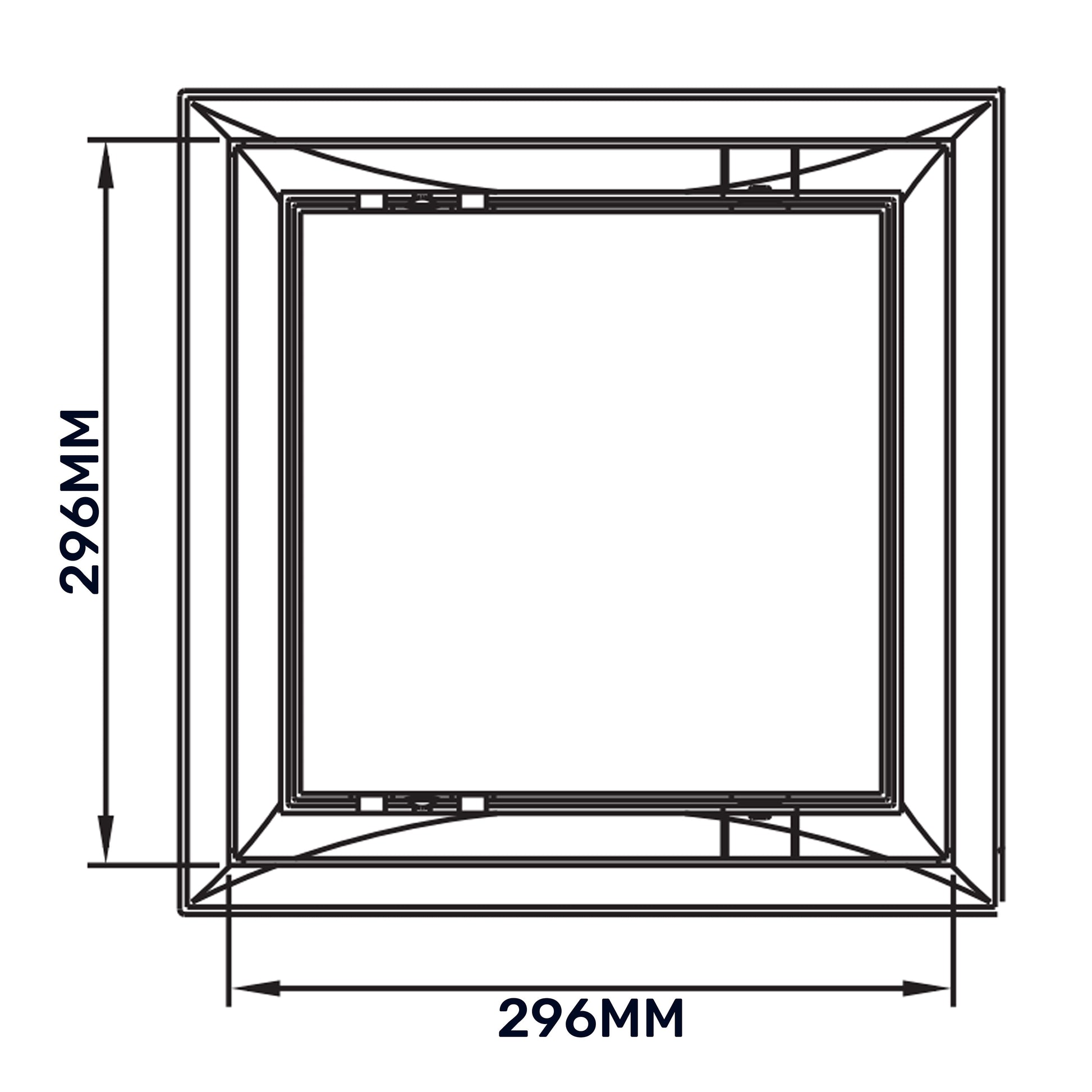 Access Panel Door PP, White 300mm x 300mm - Best4Trade-Retail