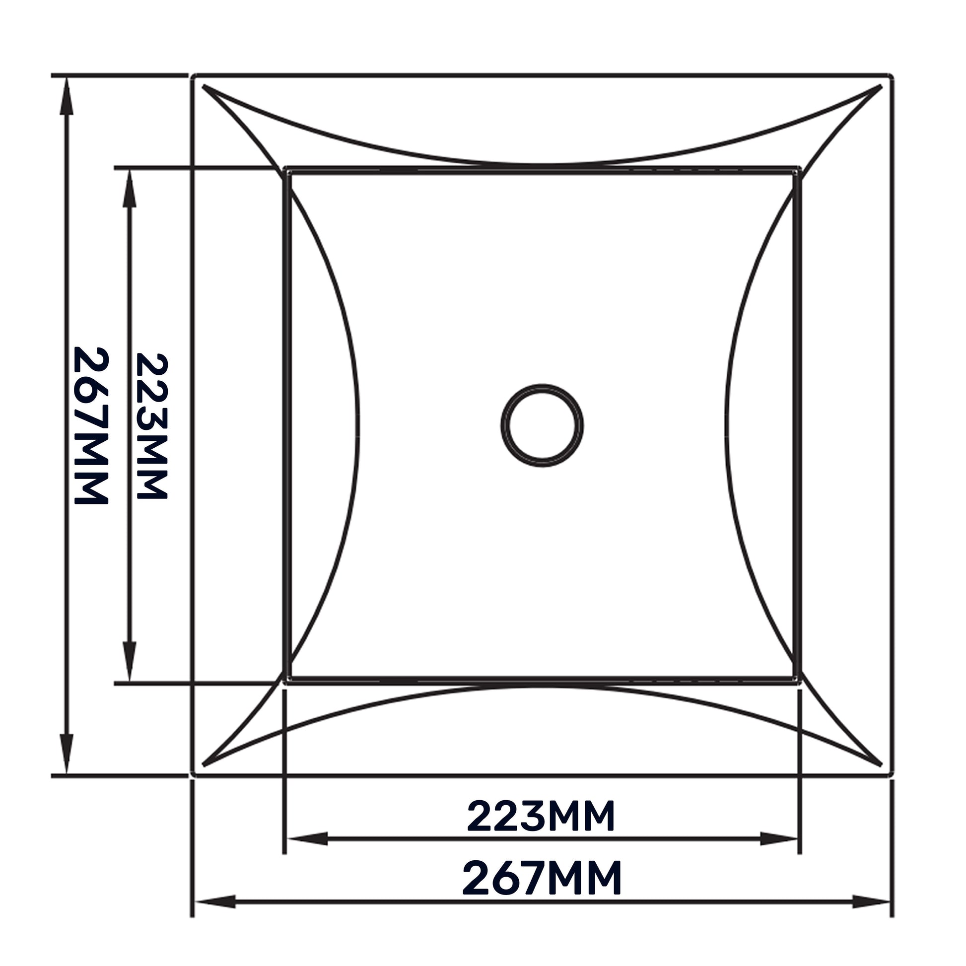 Access Panel Door PP, White 250mm x 250mm - Best4Trade-Retail