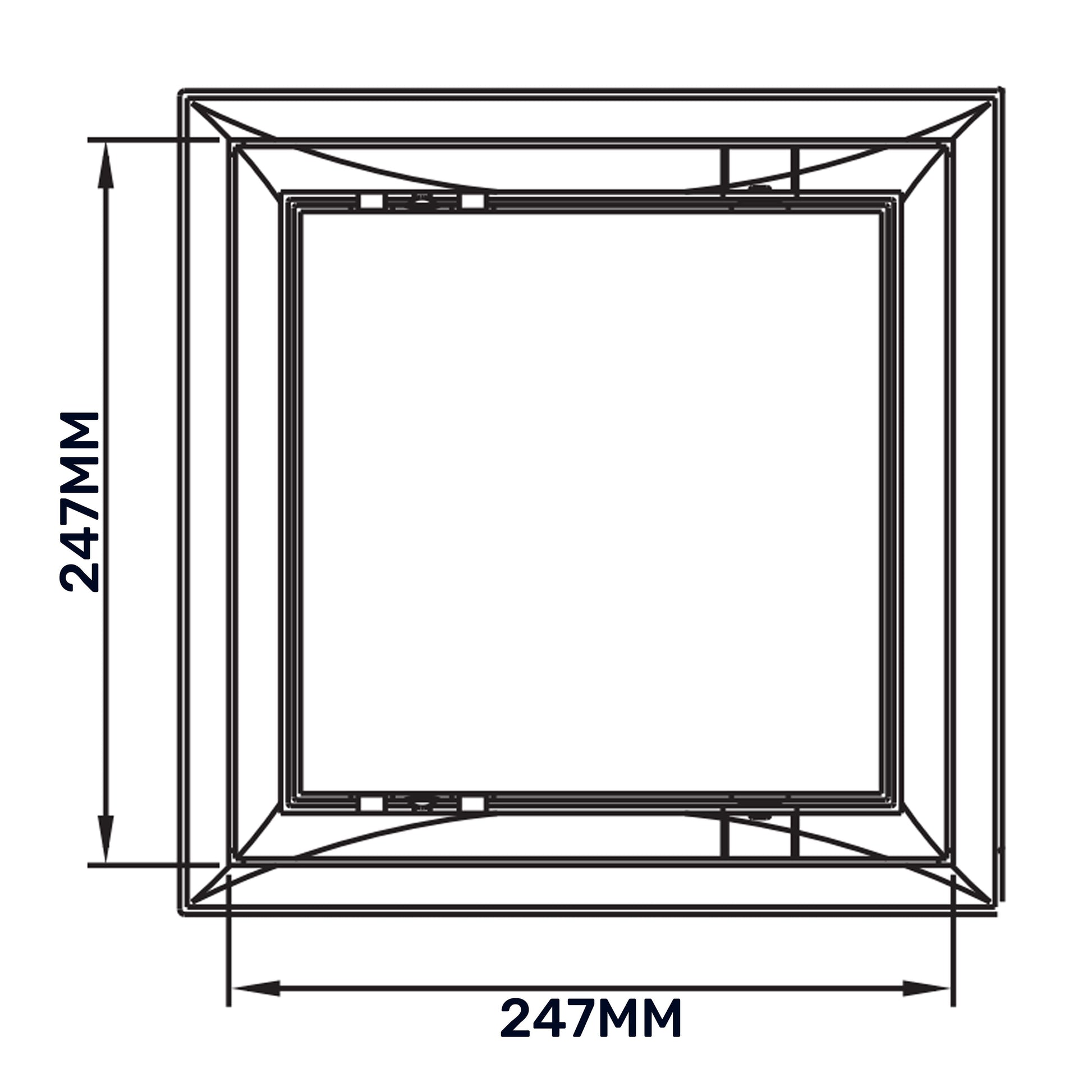 Access Panel Door PP, White 250mm x 250mm - Best4Trade-Retail