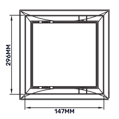 Access Panel Door PP, White 150mm x 300mm - Best4Trade-Retail