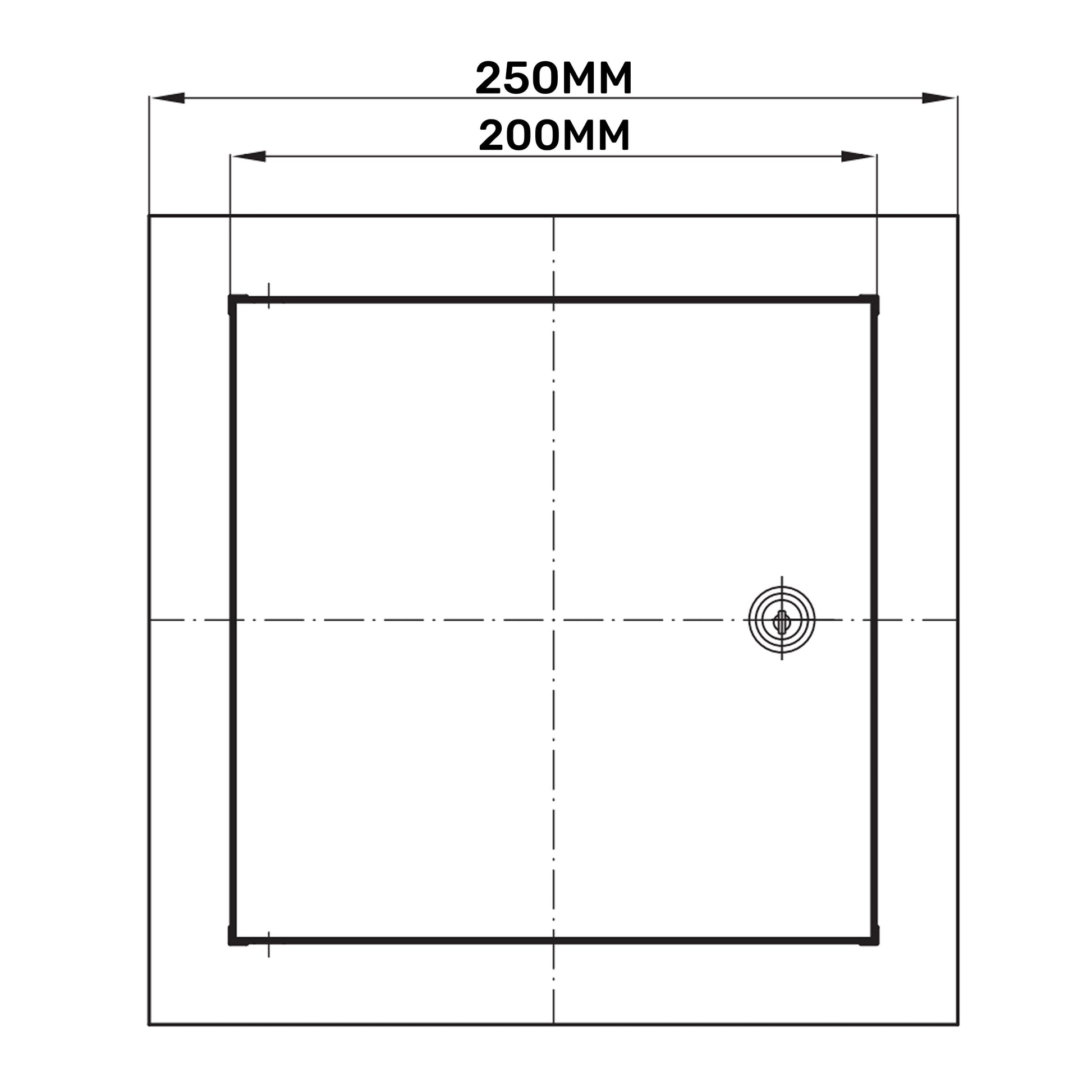 Access Panel Door Metal With Lock, White 200mm x 300mm - Best4Trade-Retail