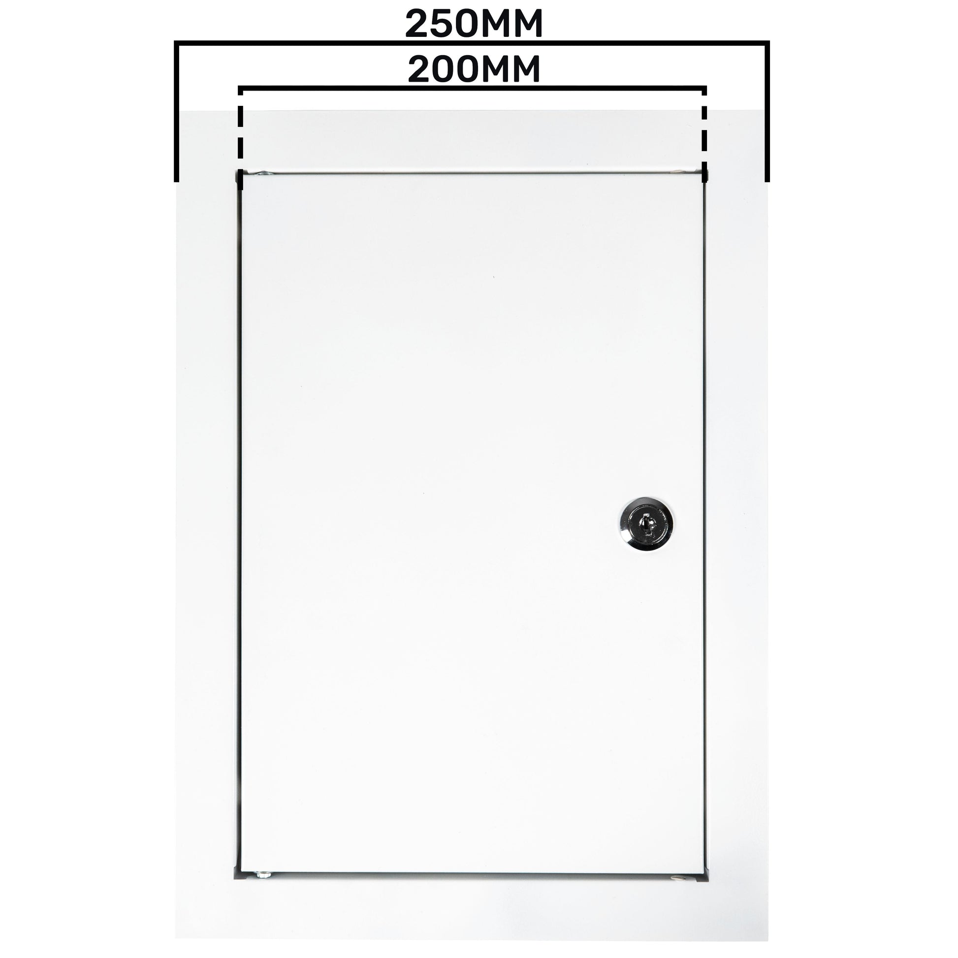 Access Panel Door Metal With Lock, White 200mm x 300mm - Best4Trade-Retail