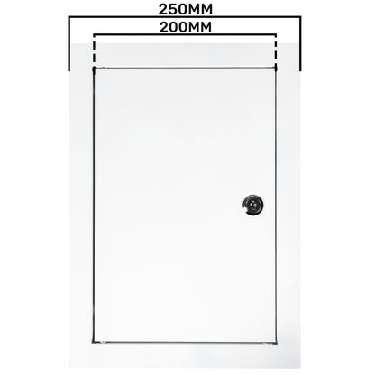 Access Panel Door Metal With Lock, White 200mm x 300mm - Best4Trade-Retail