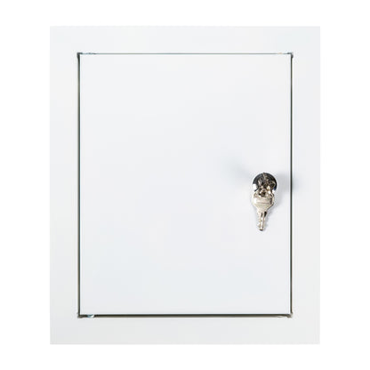 Access Panel Door Metal With Lock, White 250mm x 300mm - Best4Trade-Retail