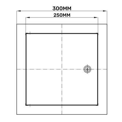 Access Panel Door Metal With Lock, White 250mm x 300mm - Best4Trade-Retail
