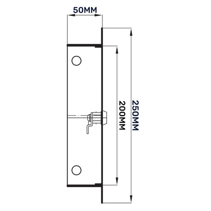 Access Panel Door Metal With Lock, White 200mm x 200mm - Best4Trade-Retail