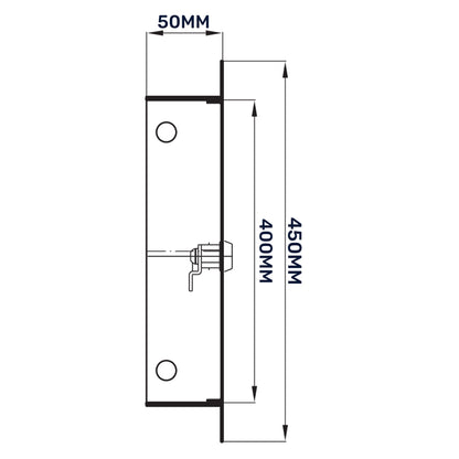 Access Panel Door Metal With Lock, White 400mm x 400mm - Best4Trade-Retail