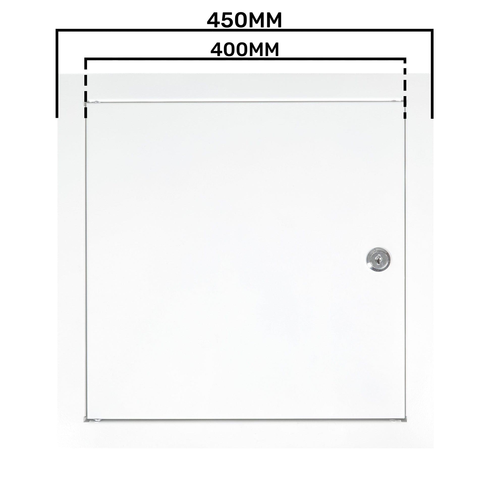 Access Panel Door Metal With Lock, White 400mm x 400mm - Best4Trade-Retail