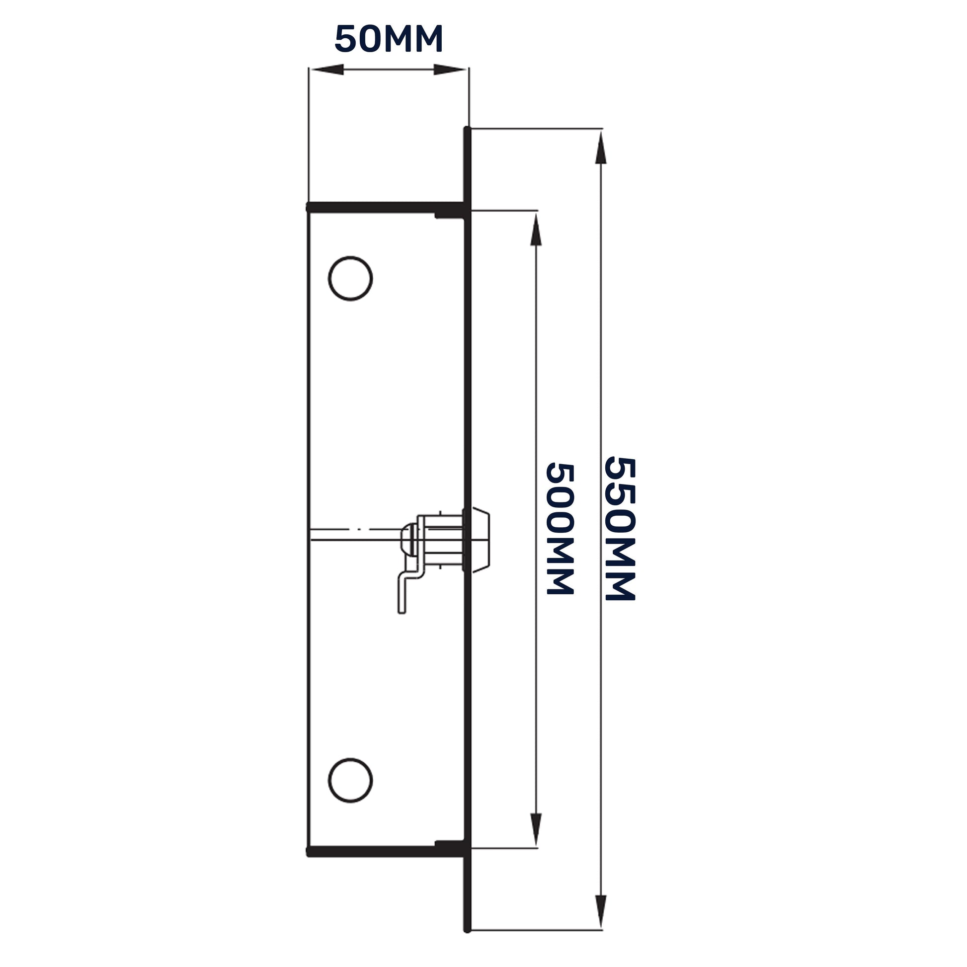 Access Panel Door Metal With Lock, White 500mm x 500mm - Best4Trade-Retail