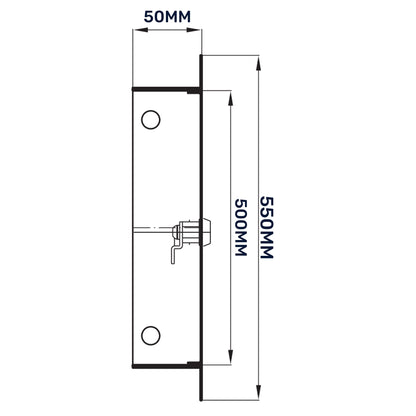Access Panel Door Metal With Lock, White 500mm x 500mm - Best4Trade-Retail