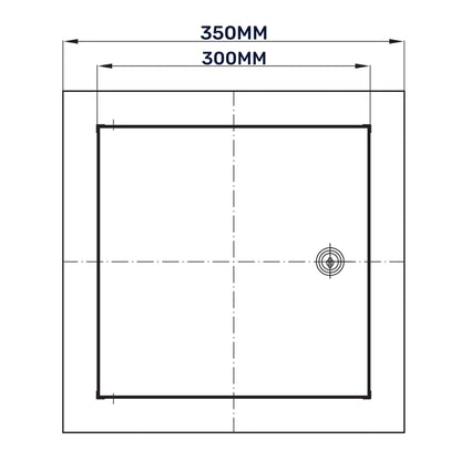 Access Panel Door Metal With Lock, White 300mm x 300mm - Best4Trade-Retail