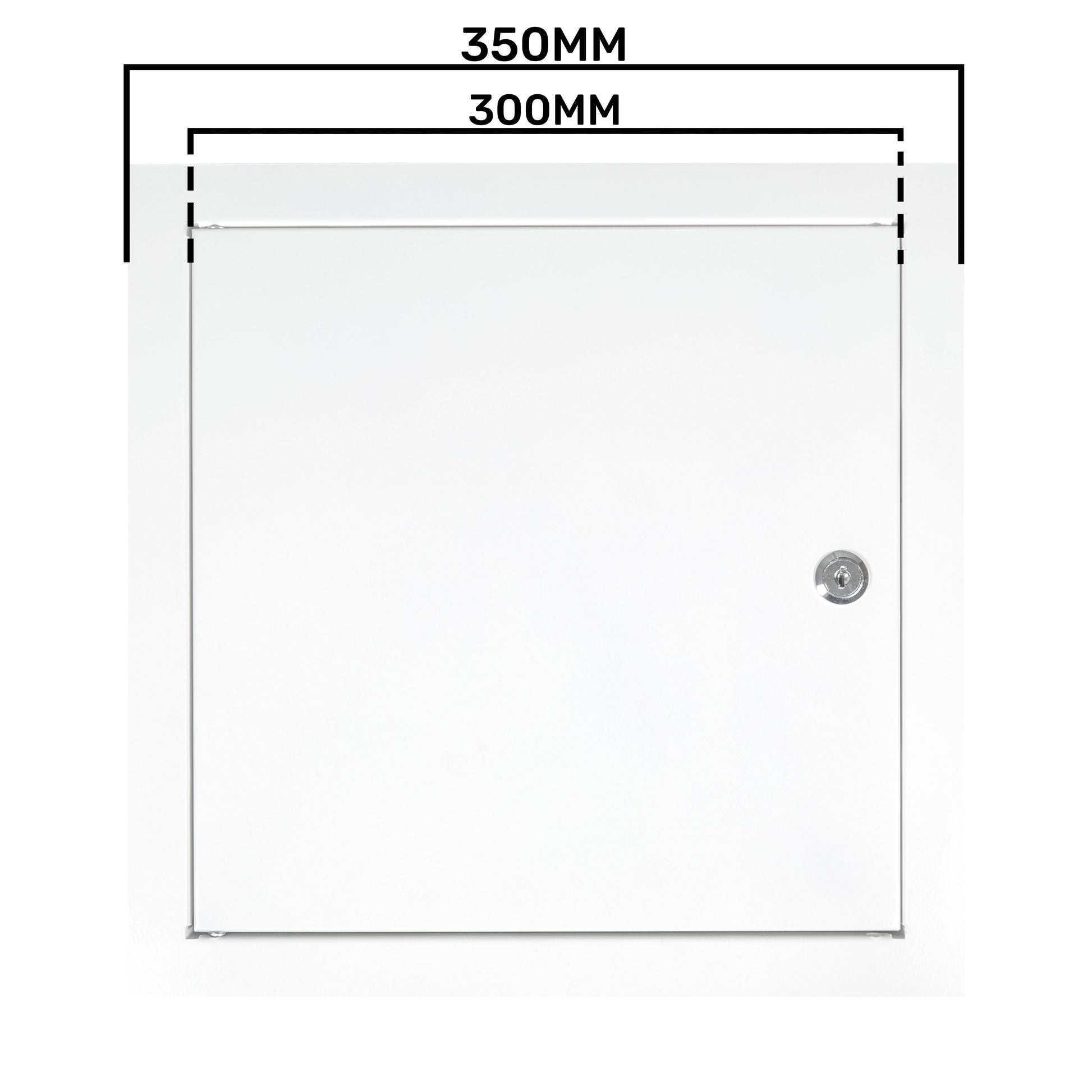 Access Panel Door Metal With Lock, White 300mm x 300mm - Best4Trade-Retail