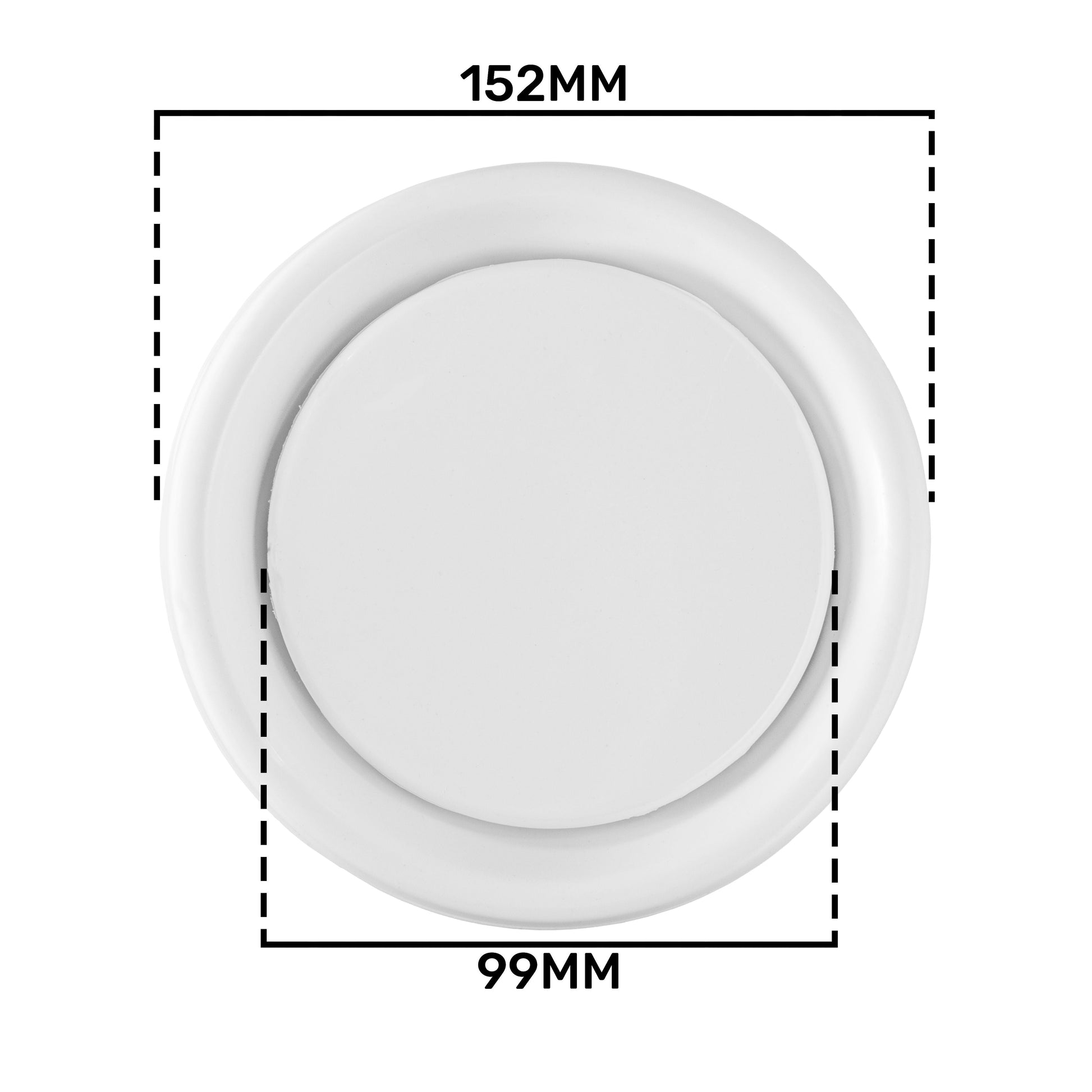 White ABS Extract Ceiling Valve 100mm - Best4Trade-Retail