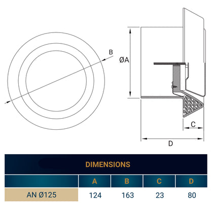 White ABS Extract Ceiling Valve 125mm - Best4Trade-Retail