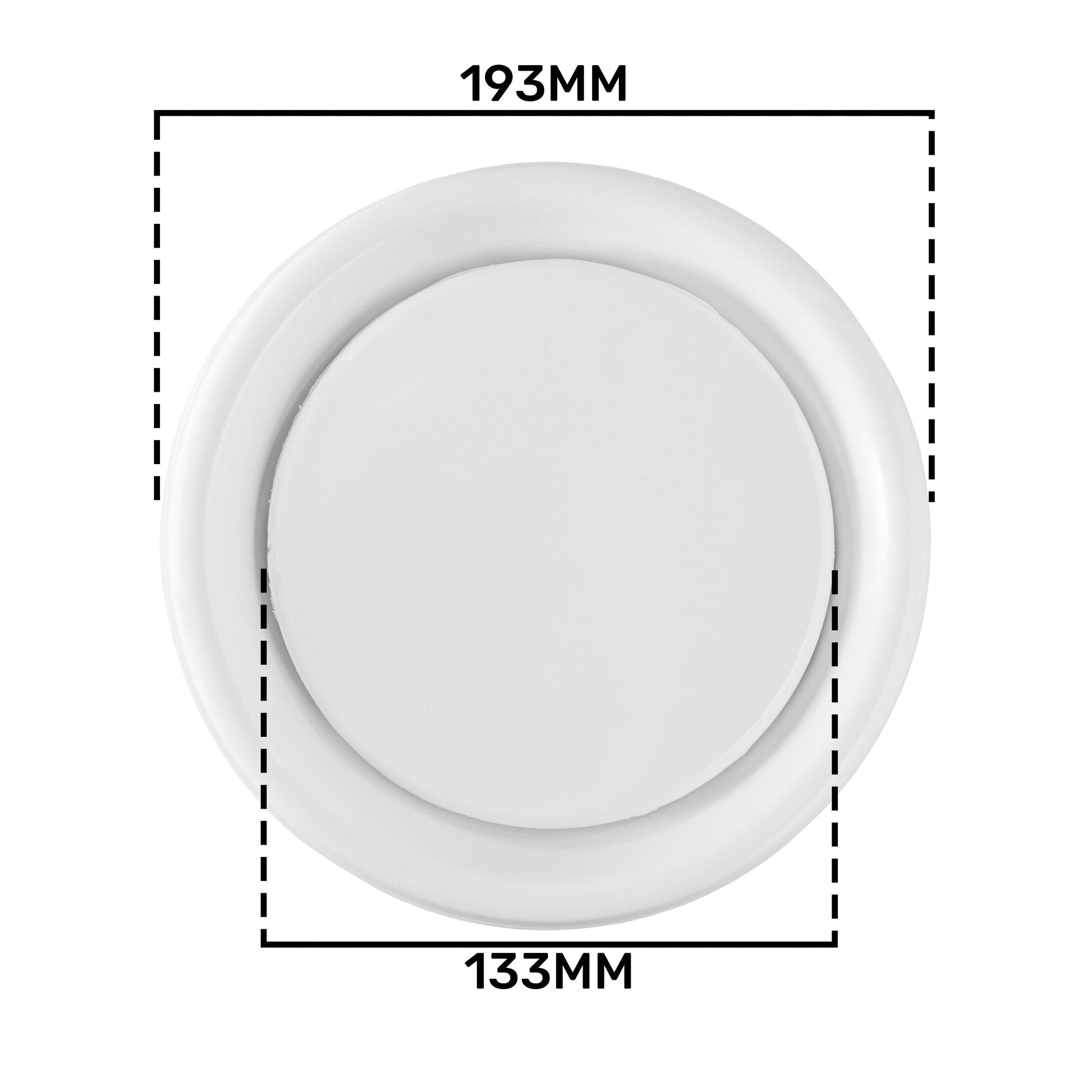 White ABS Extract Ceiling Valve 150mm - Best4Trade-Retail