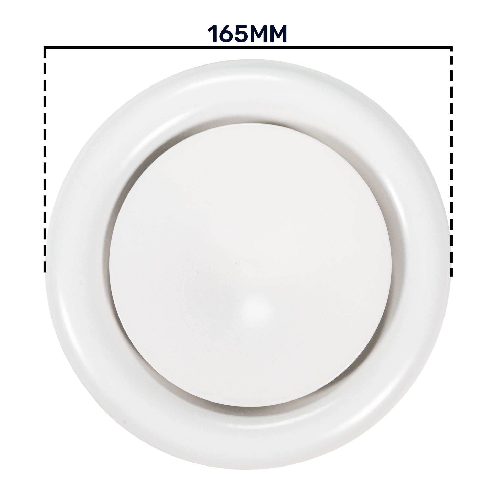 White Metal Extract Ceiling Valve 125mm - Anemostat SV - Best4Trade-Retail