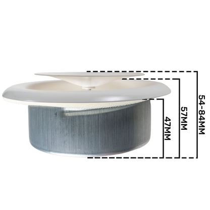 White Metal Extract Ceiling Valve 125mm - Anemostat SV - Best4Trade-Retail