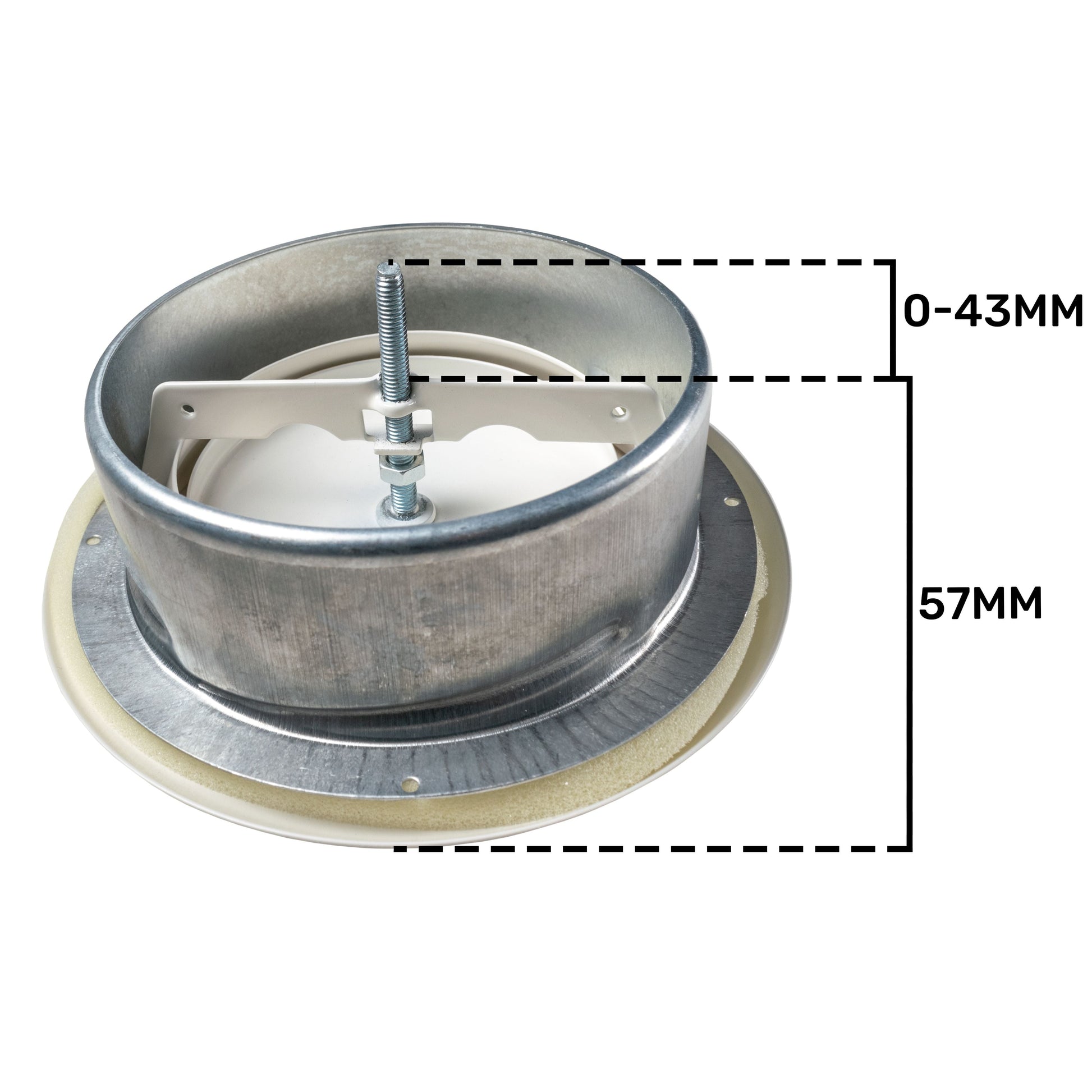 White Metal Extract Ceiling Valve 125mm - Anemostat SV - Best4Trade-Retail