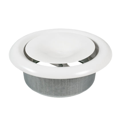 White Metal Extract Ceiling Valve 125mm - Anemostat SV - Best4Trade-Retail