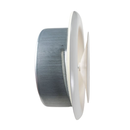 White Metal Extract Ceiling Valve 125mm - Anemostat SV - Best4Trade-Retail