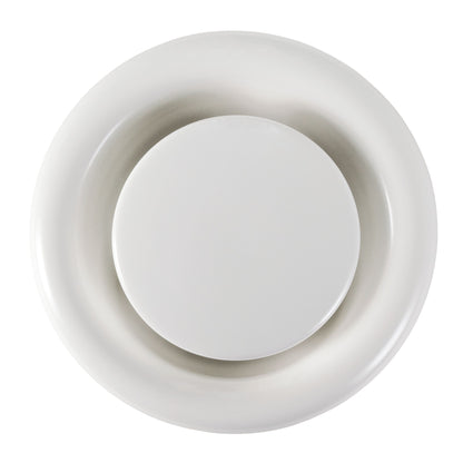 White Metal Extract Ceiling Valve 125mm - Anemostat EV - Best4Trade-Retail