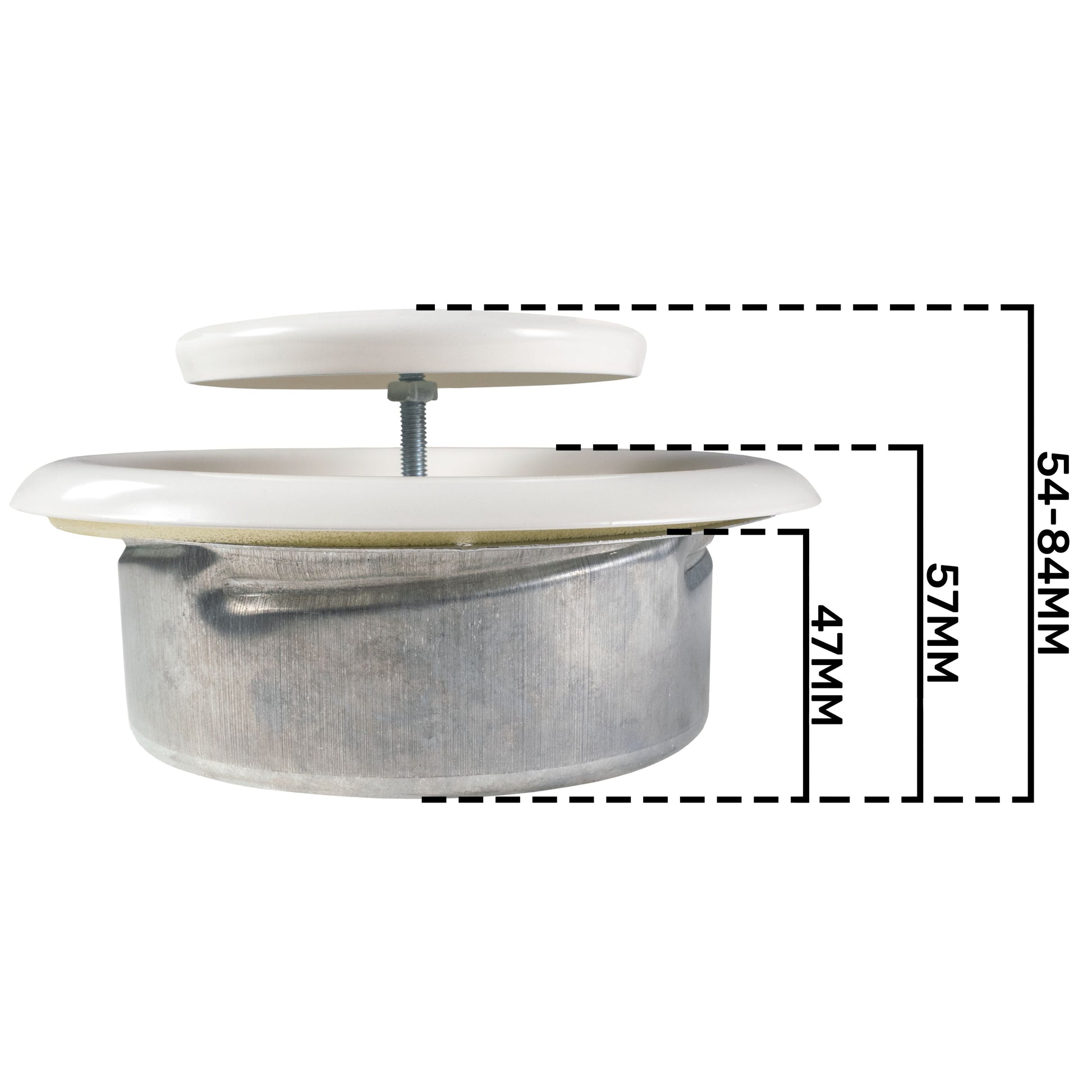 White Metal Extract Ceiling Valve 125mm - Anemostat EV - Best4Trade-Retail