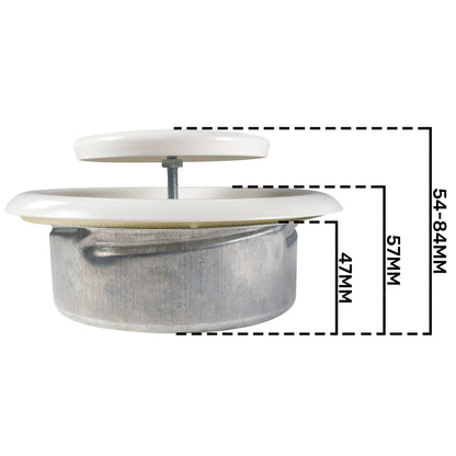 White Metal Extract Ceiling Valve 125mm - Anemostat EV - Best4Trade-Retail