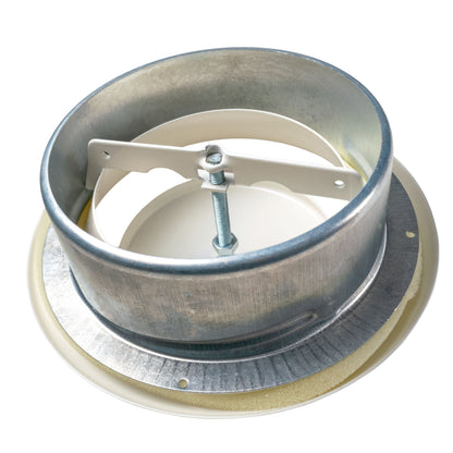 White Metal Extract Ceiling Valve 125mm - Anemostat EV - Best4Trade-Retail